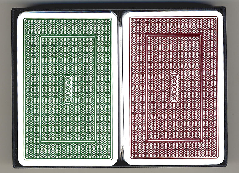 100% Plastic Playing Cards Turbo Deck Brown & Green Setup - Spinettis Gaming - 1