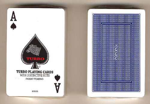 100% Plastic Playing Cards Turbo Deck Setup Red & Blue - Spinettis Gaming - 6
