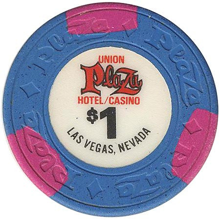 Union Plaza $1 (blue) (House Mold) chip - Spinettis Gaming - 1