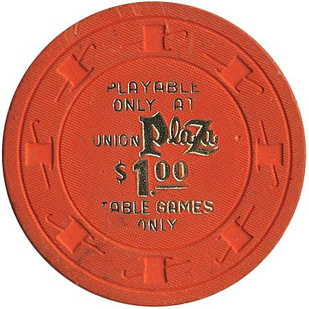 Union Plaza $1 (orange) chip - Spinettis Gaming - 2