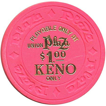 Union Plaza $1 (hot pink) chip - Spinettis Gaming - 2