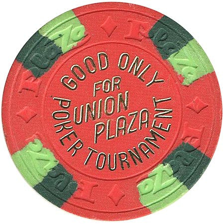 Union Plaza (NCV) (red) Poker Tournament chip - Spinettis Gaming - 1