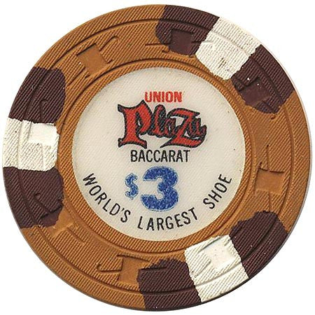 Union Plaza $3 (brown) chip - Spinettis Gaming - 1