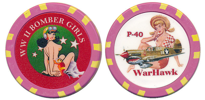 WW II Bomber Girls Chip P-40 WarHawk - Spinettis Gaming - 3
