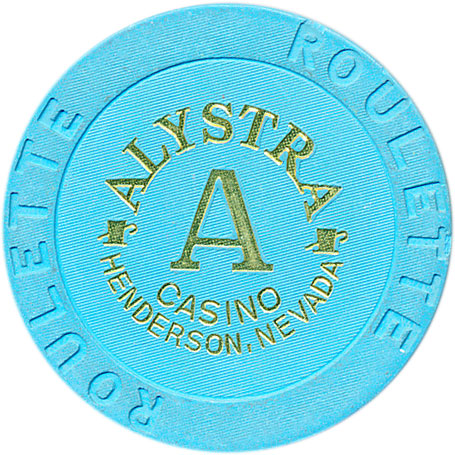 Alystra Casino Henderson Nevada Roulette A Light Blue Chip 1995