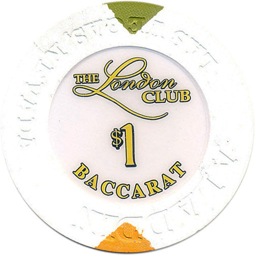 Aladdin The London Club Casino Las Vegas Nevada $1 Baccarat Chip 2000