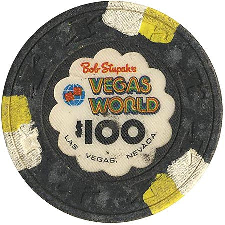 Vegas World $100 (black) chip - Spinettis Gaming - 2