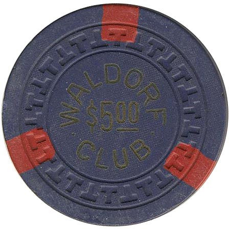 Waldorf Club $5 (blue) chip - Spinettis Gaming - 1
