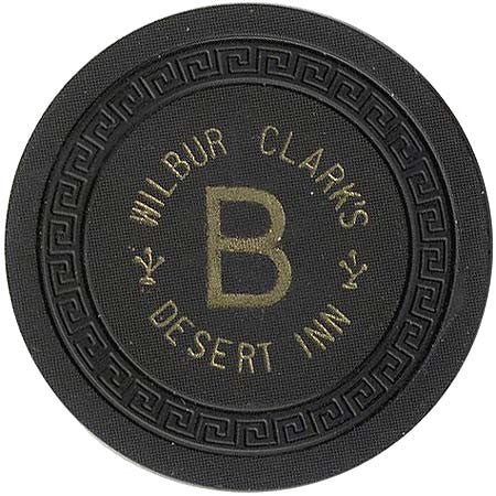 Desert Inn Wilbur Clark's B (black) Chip - Spinettis Gaming - 1