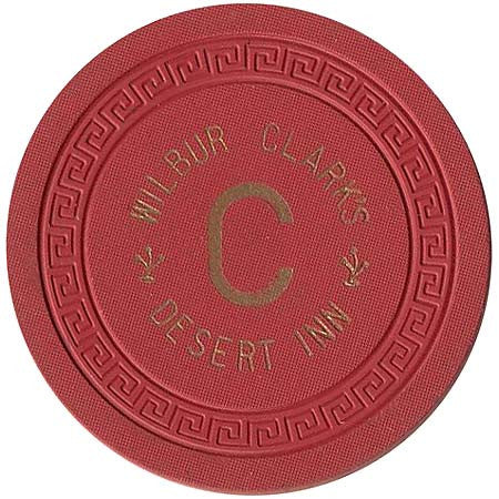 Desert Inn Wilbur Clark's C (red) Chip - Spinettis Gaming - 1