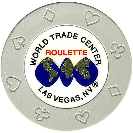World Trade Center (gray) (roulette) chip - Spinettis Gaming - 1