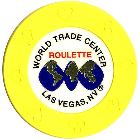 World Trade Center (yellow) (roulette) chip - Spinettis Gaming - 1