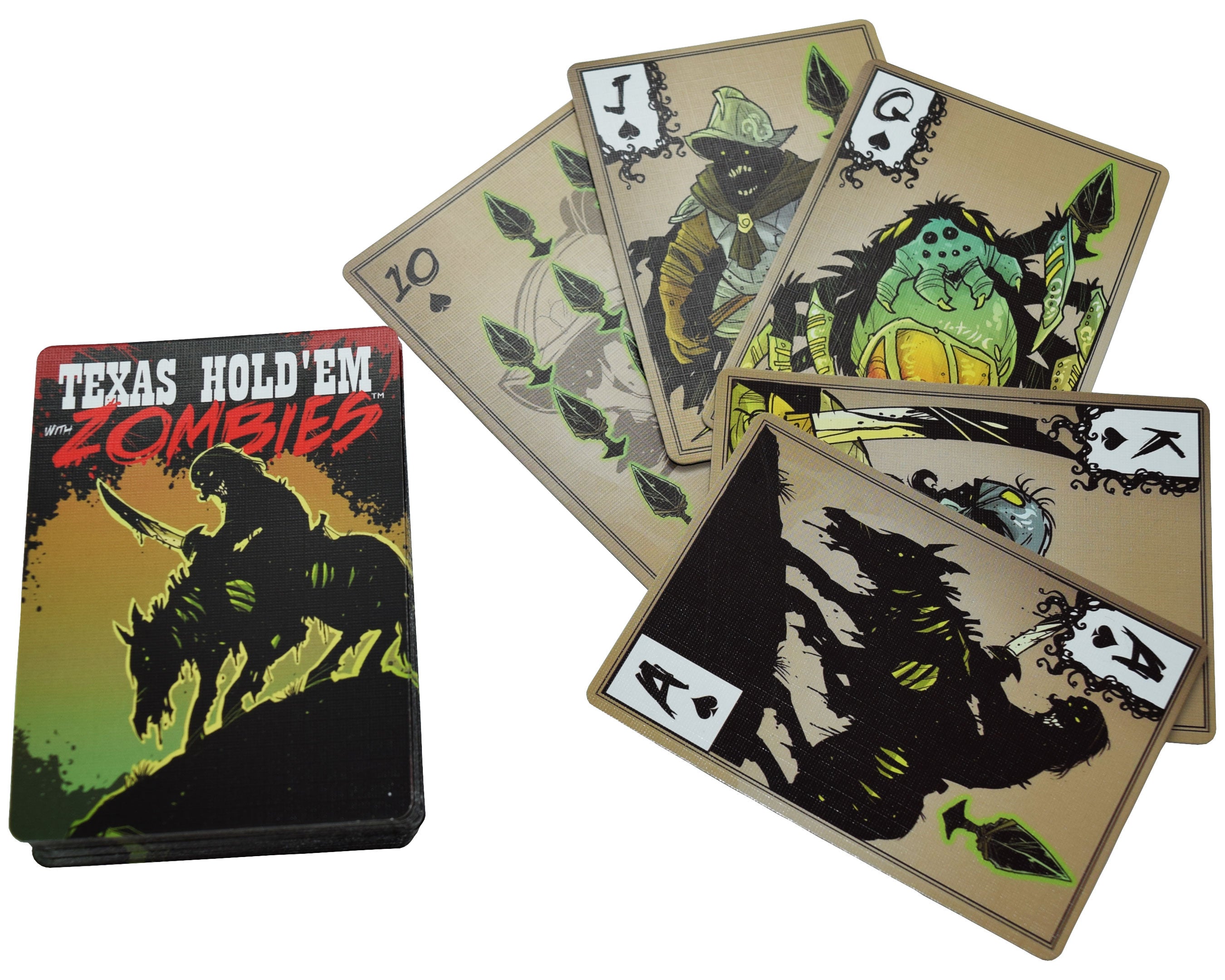 Texas Hold'em with Zombies Includes Poker Chips Playing Cards + 2 Jokers