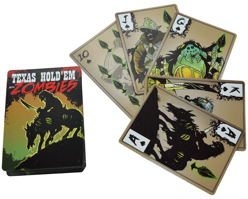 Texas Hold'em with Zombies Includes Poker Chips Playing Cards + 2 Jokers